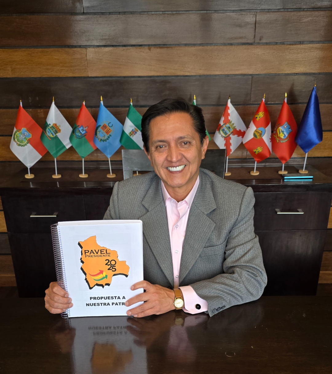 Portada del documento Pavel Presidente 2025, Propuesta a Nuestra Patria, con el mapa de Bolivia